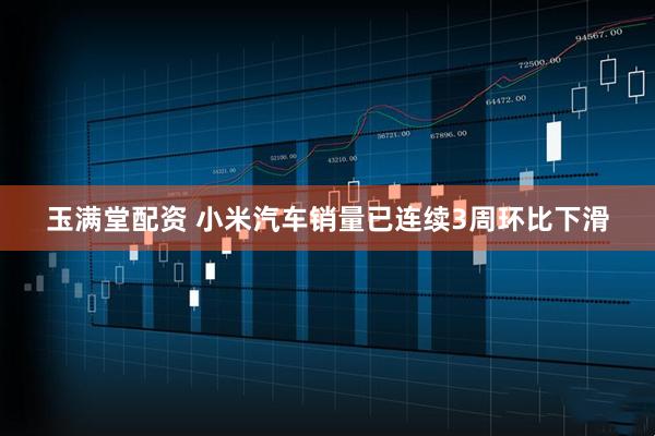 玉满堂配资 小米汽车销量已连续3周环比下滑